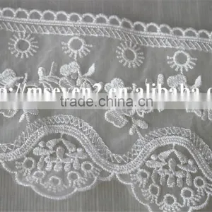 Good Price 9cm Natural Tulle Polyester Lace Fabric for Sale thumbnail-3