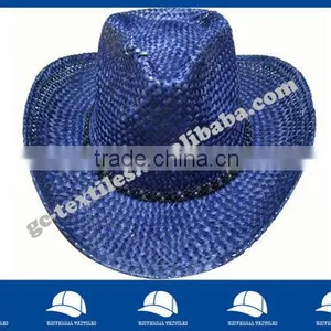 Royal Blue Straw Hat thumbnail-1