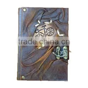 NOTEBOOK - DIARY - SKETCHBOOK- %100 REAL LEATHER-HIGH QUALITY- HANDMADE VARIOUS DESIGNS JOURNAL -2014 DESIGN DIARY - DIFFERENT- thumbnail-3