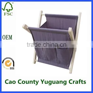 Ourdoor Folding Wooden Fabric Newspaper Rack thumbnail-1
