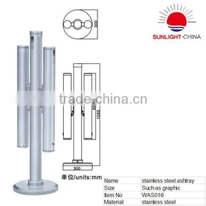 WAS016 Outdoor Stainless Steel Standing Ashtray thumbnail-1