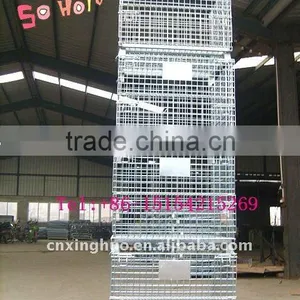 Foldable Wire Mesh Container/ Stackable Storage Cage/ Metal Basket thumbnail-1