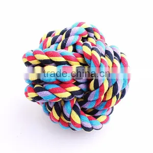 Pet Cotton Rope Toys Cotton Rope Woven Ball Large Size 11 cm thumbnail-1