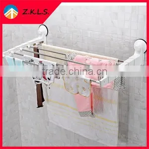 Foldable Stainless Steel Bathroom Towel Shelf Rack thumbnail-1
