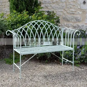Wrought Iron 2 Seater Bench thumbnail-2