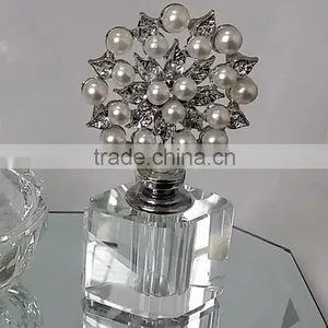 Jewelled Empty Crystal Perfume Bottle & Trinket Box With Mirror Tray thumbnail-2