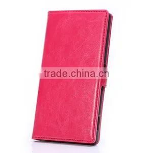 Manufacturer Cheap Mobile Phone Leather Flip Phone Case for Sony Z3 Leather Flip Back Case thumbnail-2
