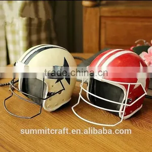Vintage Style Resin Motorbike Helmet Prop Decoration thumbnail-1
