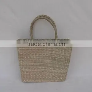 High Quality Best Selling Sea Grass Shopping Bag WITH HANDLE From Vietnam thumbnail-1