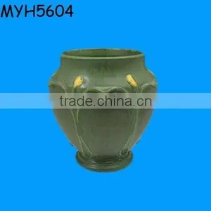 Ancient Glazed Clay Flower Vase thumbnail-1
