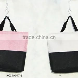 Fashion Canvas Tote Bag With Trim thumbnail-3
