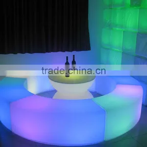 Outdoor Solar Light Bench Seat Sofas With Rechargeable Battery thumbnail-1