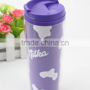 Double Wall Plastic Cup Sports Water Bottle Coffee Mug thumbnail-1