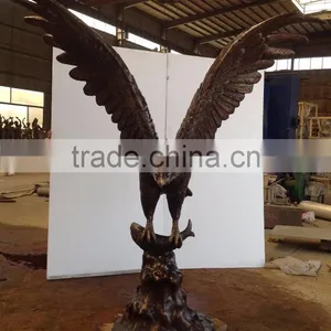 Bronze Foundry Metal Craft Animal Garden Decoration Eagle thumbnail-3
