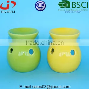 7.8cm Cheap Small Glazed Ceramic Essential Oil Burner Different Colors thumbnail-1