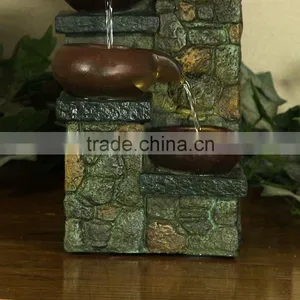 Brick Steps Tabletop Fountain With LED Light thumbnail-4