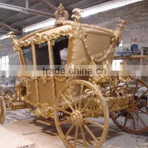 2017 New Royal Golden Cinderella Pumpkin Horse Carriage Celebration Wedding Carriage (BG11-M053) thumbnail-5