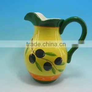 Grape Yellow Ceramic Milk Bottle thumbnail-1
