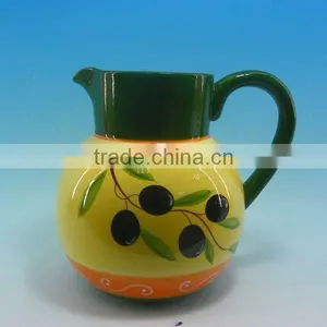 Grape Yellow Ceramic Milk Pot thumbnail-1