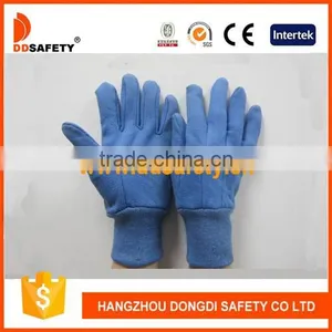 DDSAFETY 2017 Best Selling In China Blue Cotton Canvas Work Gloves thumbnail-1