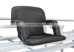 Black Portable Lazy Quilted Chair Sports Stadium Seat thumbnail-2