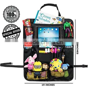 24x19 Inch Car Backseat Organizer With Tablet Holder for Kids and Toddlers thumbnail-6