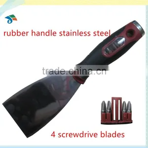 2016 Hotsale TPR Handle Stainless Steel Putty Knife Paint Scraper thumbnail-1