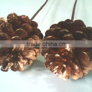Copper Pine Cone On Stem thumbnail-1