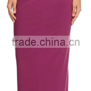 China Clothes 95% Polyester 5% Spandex Fabric Solid Long Coral Skirt Fancy Long Skirts thumbnail-3