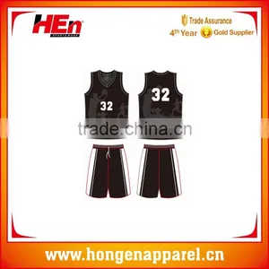 Hongen Apparel Cheap Sublimated Basketball Uniform,customized Sportswear Blank Sublimation Basketball Jersey thumbnail-1