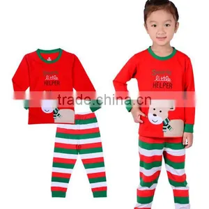 Cheap Wholesale Fashion Nightwear Cotton Kids Christmas Pajama Sets thumbnail-4
