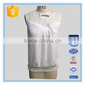2016Fashion White Lace Summer Chiffon Ladies Vest thumbnail-1