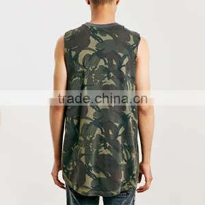Mens Camouflage Surf Tank Mens Sleeveless Vest thumbnail-2