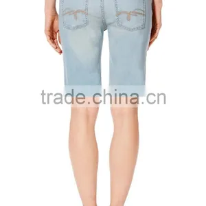 Wholesale Light Wash Girl Casual Shorts Denim Shorts Cotton Shorts Women thumbnail-4
