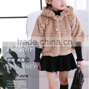 Fashion Princess Overcoat Fur Plush Clothing Child Formal Collocation Cape Autumn and Winter Outerwear Plush Cloak thumbnail-2