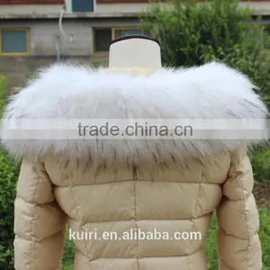 Man-made Fur Natural Large Faux Fox/raccoon Fur Collar / Fur Trim for Winter Coat Collar thumbnail-3