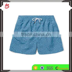 Hot Sale Soft Breathable Mens Swimming Boxer Short Mid-Length Printed Swim Shorts thumbnail-1