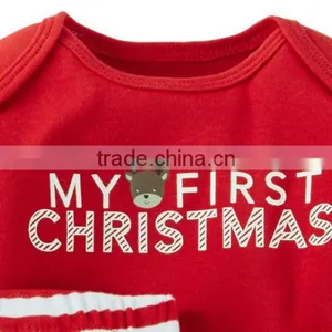 Sunshineangel 2015 Red Stripe New Christmas Cotton Baby Girls Romper Suits thumbnail-2