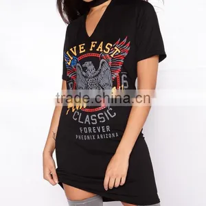 Cartoon Short-sleeved T-shirt Women Long Section Printed Animal Tshirt thumbnail-1