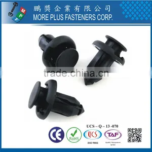 Made in Taiwan PP Nylon Easy Release Plastic Rivet Black thumbnail-3