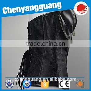 2017 Wholesale Open Cup Leather Corset Bustier thumbnail-6