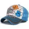 Light Brushed Blue Velcro Closure Cotton Baseball Caps For Kids With 4 Eyelets thumbnail-1