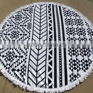 Reactive Screen Print Large Round Beach Towel thumbnail-4