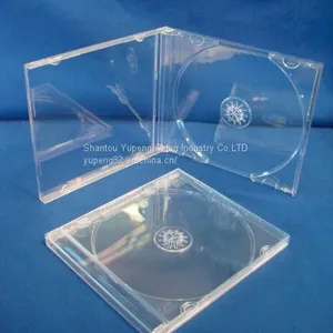 10.4mm Plastic CD Case Plastic CD Box Plastic cd Cover Single Square With Transparent Tray(YP-A101) thumbnail-2