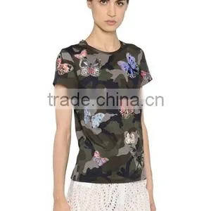 Custom Unisex Cotton Short Sleeve Camouflage Pattern T-shirts,Men & Women Top Quality Camouflage T Shirts For Army thumbnail-4