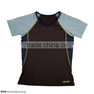 V Neck 2 Tone Color Short Sleeve Sportswear thumbnail-2
