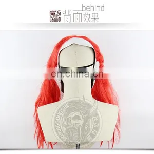 Halloweem Latex Clown Mask With Red Wigs thumbnail-4