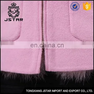 Charming Lady Winter Wool Cashmere Coat With Fur Lining thumbnail-6