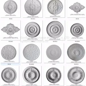 Polyurethane Resin Plaster Ceiling Medallion LED Lamp Decoration Exterior Cornice thumbnail-4