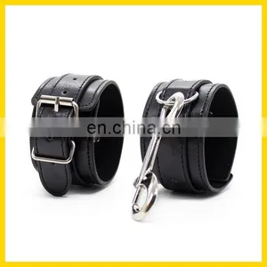 Faux Leather Wrist & Ankle Cuffs Restraints for Leather Bondage Suit thumbnail-1